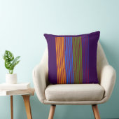 Regenboog Verticale Strepen + Afwerking Decoratie Kussen (Stoel)