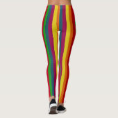 Regenboog verticale strepen Decor op Leggings (Achterkant)