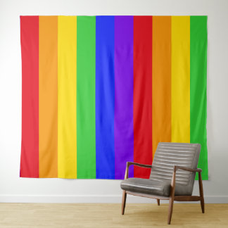 Regenboog vetgedrukte lijnen figuur wandkleed