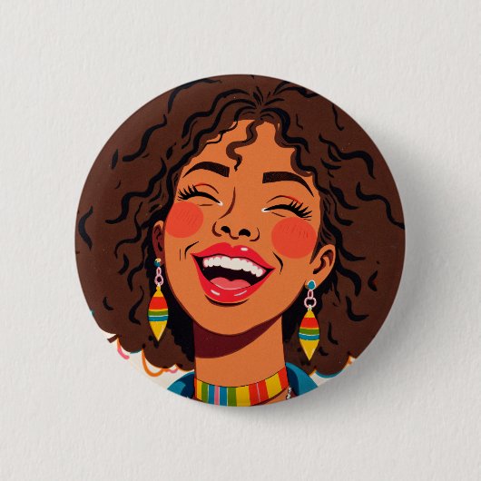Regenboog Vibe Ronde Button 5,7 Cm (Voorkant)