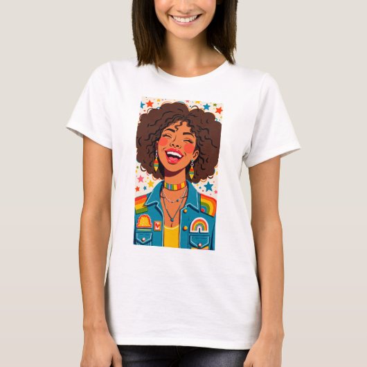 Regenboog Vibes T-shirt (Voorkant)
