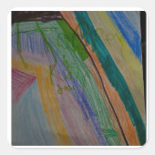 Regenboog Vierkante Sticker (Voorkant)