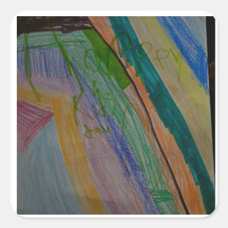 Regenboog Vierkante Sticker