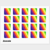 Regenboog Vierkante Sticker (Vel)