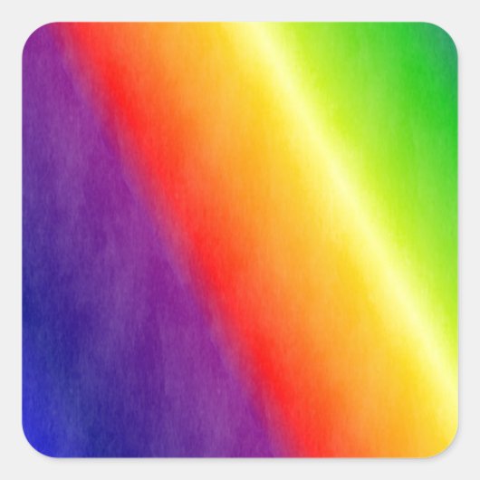 Regenboog Vierkante Sticker (Voorkant)