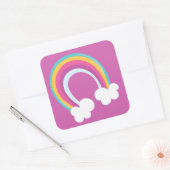  regenboog vierkante sticker (Envelop)