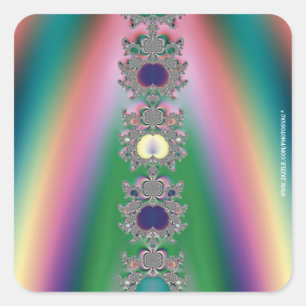 Regenboog Vierkante Sticker