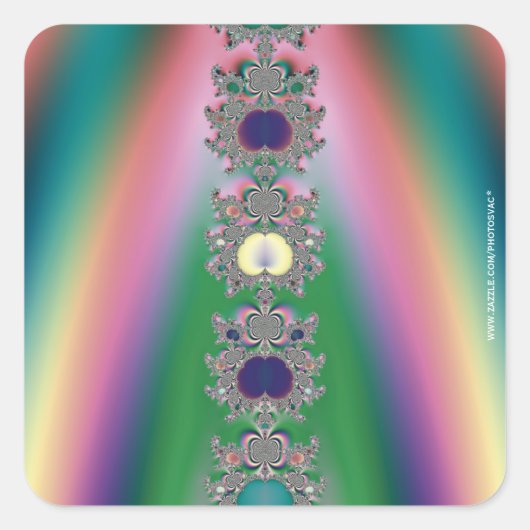 Regenboog Vierkante Sticker (Voorkant)