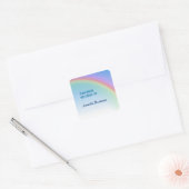 Regenboog Vierkante Sticker (Envelop)