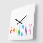 REGENBOOG Vierkante Wandklok (Hoek)