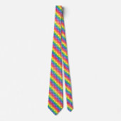 Regenboog Vierkanten Stropdas (Voorkant)
