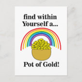 Regenboog vind in jezelf een pot goud briefkaart (Voorkant)