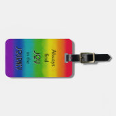 Regenboog Vind vreugde in de reis bagage label (Voorkant horizontaal)