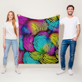 Regenboog vingerafdruk dromen fleece deken