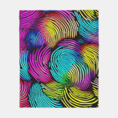 Regenboog vingerafdruk dromen fleece deken (Voorkant)