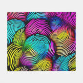 Regenboog vingerafdruk dromen fleece deken (Voorkant (Horizontaal))