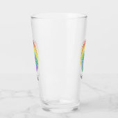 Regenboog Vingerafdruk Monogram Glas (Links)