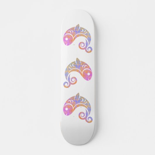 regenboog vis persoonlijk skateboard (Voorkant)