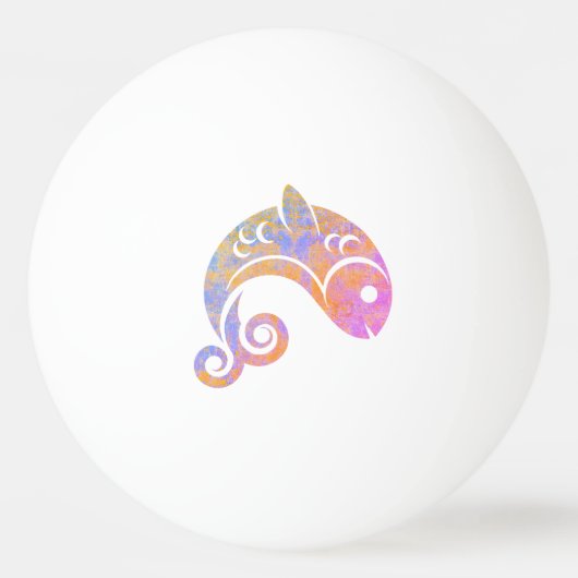 regenboog vis pingpongbal (Voorkant)