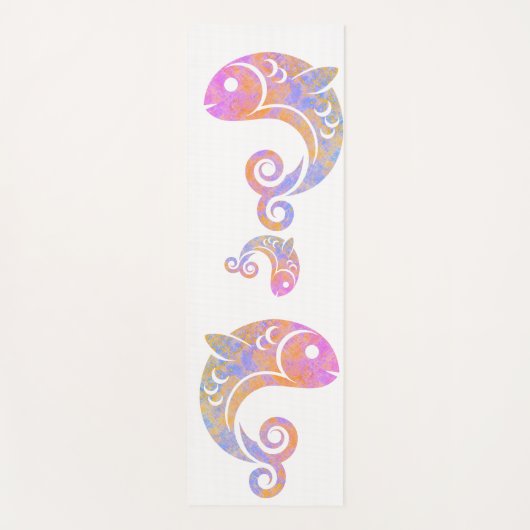 regenboog vis yogamat (Voorkant)