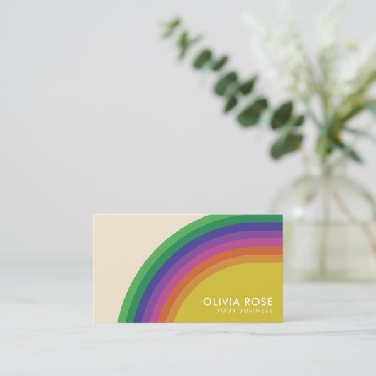  regenboog visitekaartje (Staand voorkant)