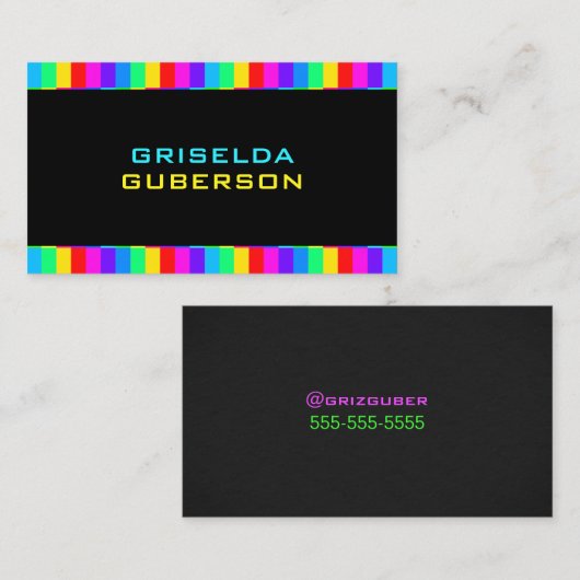 Regenboog Visitekaartje (Voorkant / Achterkant)