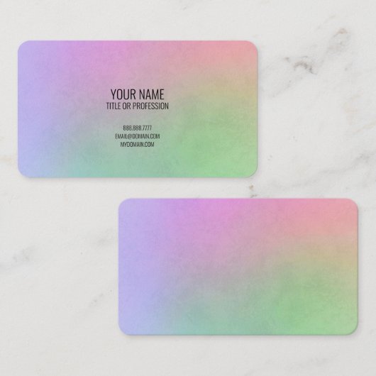Regenboog Visitekaartjes, aangepaste gepersonalise Visitekaartje (Voorkant / Achterkant)