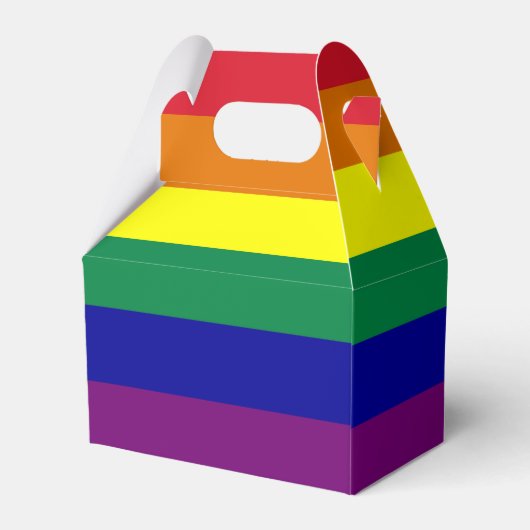 Regenboog Vlag Bruiloft Bedankdoosjes (Achterkant)