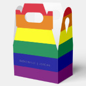 Regenboog Vlag Bruiloft Bedankdoosjes (Geopend)