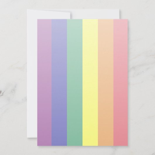 Regenboog Vlag Bruiloft Kaart (Achterkant)