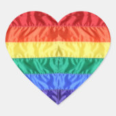 Regenboog Vlag Gay Pride Vlag LGBTQ Retro Classic Hart Sticker (Voorkant)