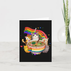 Regenboog Vlag Katten Ramen Anime Gay Pride Maand  Kaart