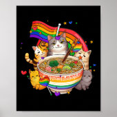 Regenboog Vlag Katten Ramen Anime Gay Pride Maand Poster (Voorkant)