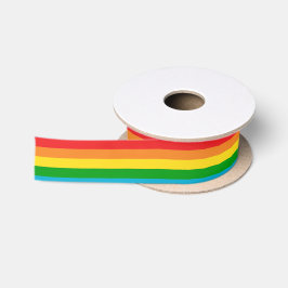 Regenboog Vlag Kleurrijke Gestreept Satijnen Lint