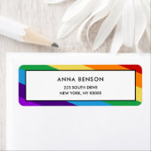 Regenboog vlag retour adres label (Insitu)