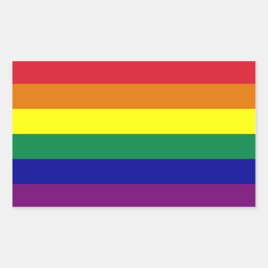 Regenboog Vlag Sticker (Voorkant)