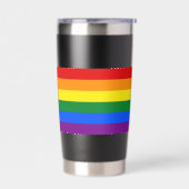 REGENBOOG VLAG - STREPEN - LGBT kleuren Geïsoleerde Drinkbeker (Links)