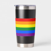 REGENBOOG VLAG - STREPEN - LGBT kleuren Geïsoleerde Drinkbeker (Rechts)