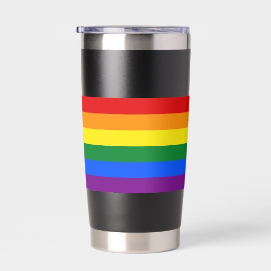 REGENBOOG VLAG - STREPEN - LGBT kleuren Geïsoleerde Drinkbeker (Rechts)