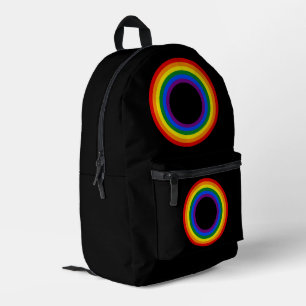 REGENBOOG VLAG - STREPEN - LGBT kleuren Ringen Bedrukte Rugzak
