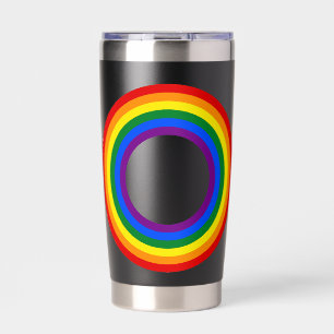 REGENBOOG VLAG - STREPEN - LGBT kleuren Ringen Geïsoleerde Drinkbeker