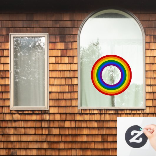 REGENBOOG VLAG - STREPEN - LGBT kleuren Ringen Raamsticker (Huis Raam)