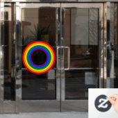 REGENBOOG VLAG - STREPEN - LGBT kleuren Ringen Raamsticker (Kantoordeur)