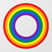 REGENBOOG VLAG - STREPEN - LGBT kleuren Ringen Raamsticker (Vel)
