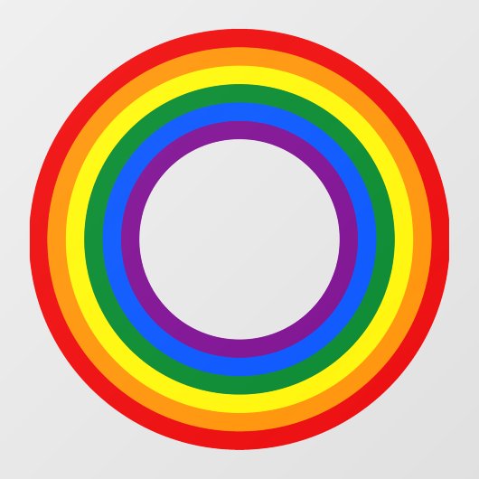 REGENBOOG VLAG - STREPEN - LGBT kleuren Ringen Raamsticker (Vel)