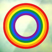 REGENBOOG VLAG - STREPEN - LGBT kleuren Ringen Raamsticker (Vel 3)
