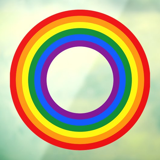 REGENBOOG VLAG - STREPEN - LGBT kleuren Ringen Raamsticker (Vel 3)