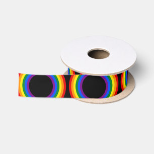 REGENBOOG VLAG - STREPEN - LGBT kleuren Ringen Satijnen Lint
