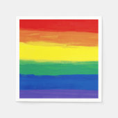REGENBOOG VLAG VIERKANTE OLIEVERF SERVETTEN (Voorkant)