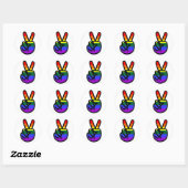 Regenboog Vlag Vrede Ronde Sticker (Vel)